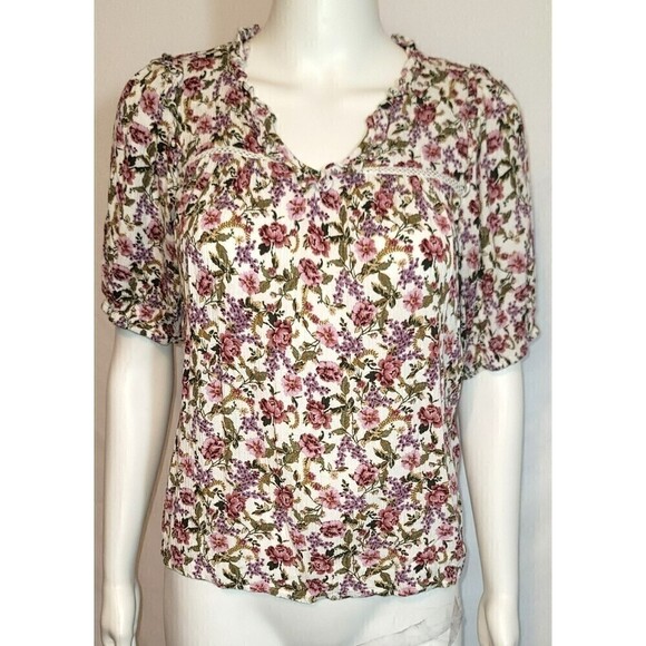 2 Knox Rose Floral Print Blouses - Size S - Picture 4 of 16